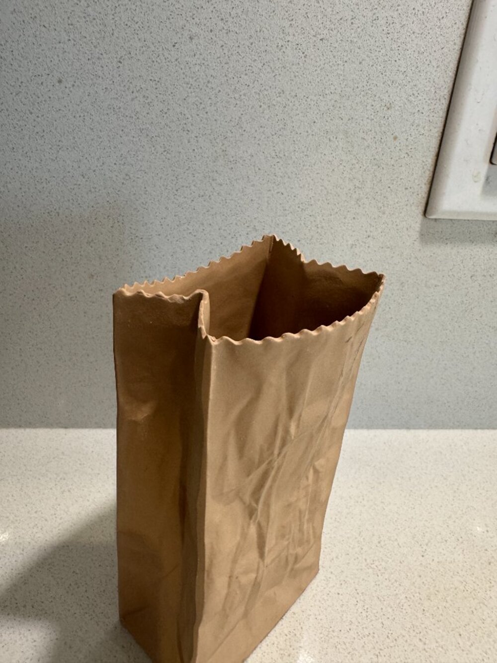 Vintage 80s Michel Harvey Paper Bag Vase Studio Pottery, Quebec, Rare - Picture 8 of 12